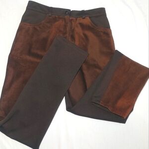 Yellowstone OSCAR LEOPOLD Brown Genuine Suede Leather Pants, 6